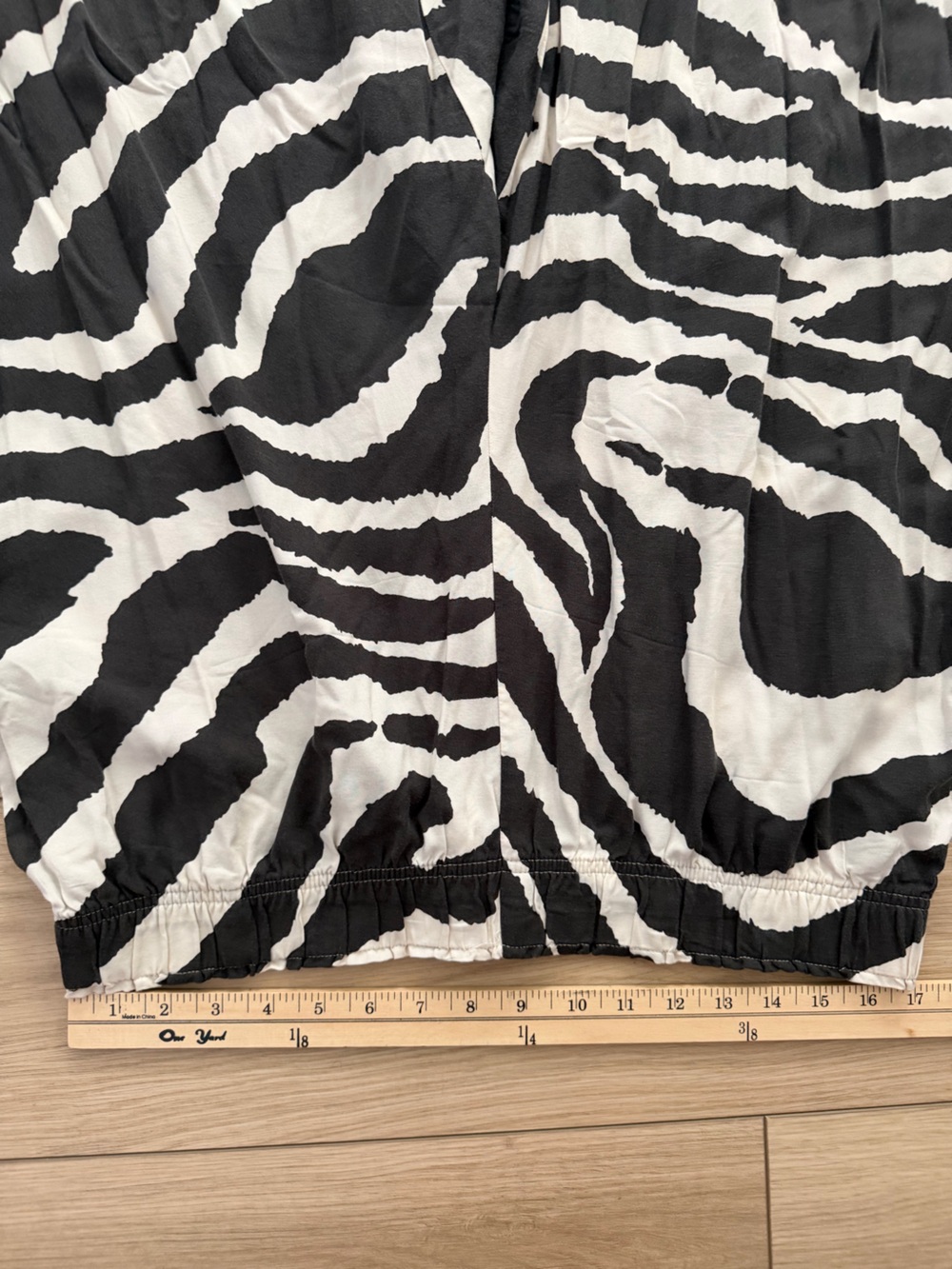 H&M Black & White Zebra Print Wide Leg Pants - XL - Picture 3 of 7